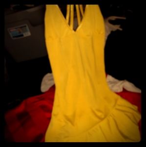 Sexy yell mini dress